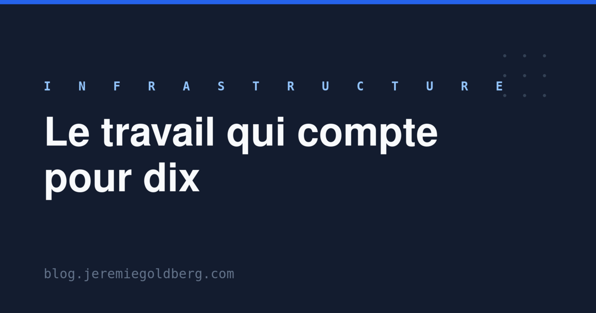 Le travail qui compte pour dix